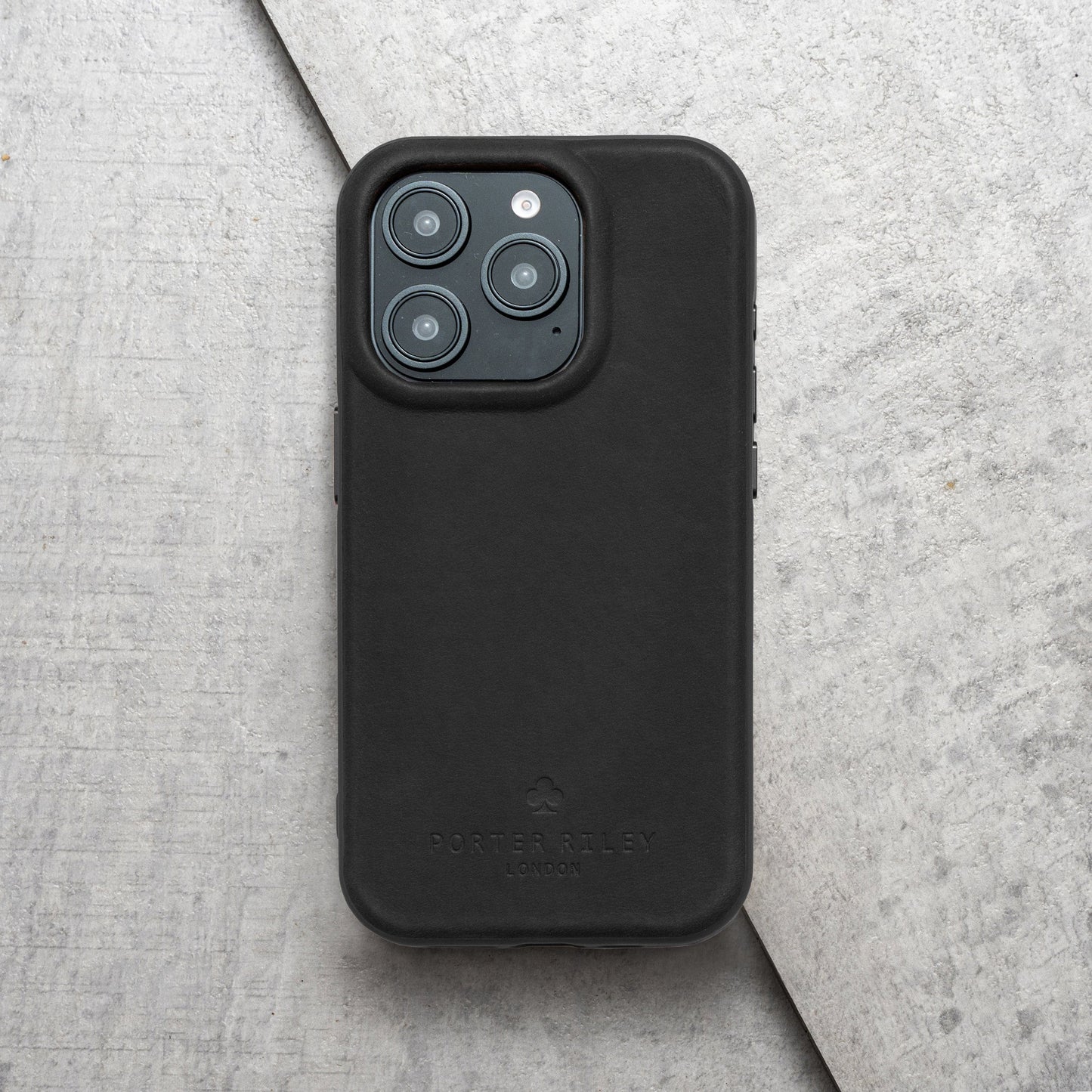 PORTER RILEY - Leather Case for iPhone 15 Pro Max. Premium Genuine Leather Slim Back/Bumper/Shell/Shockproof Case