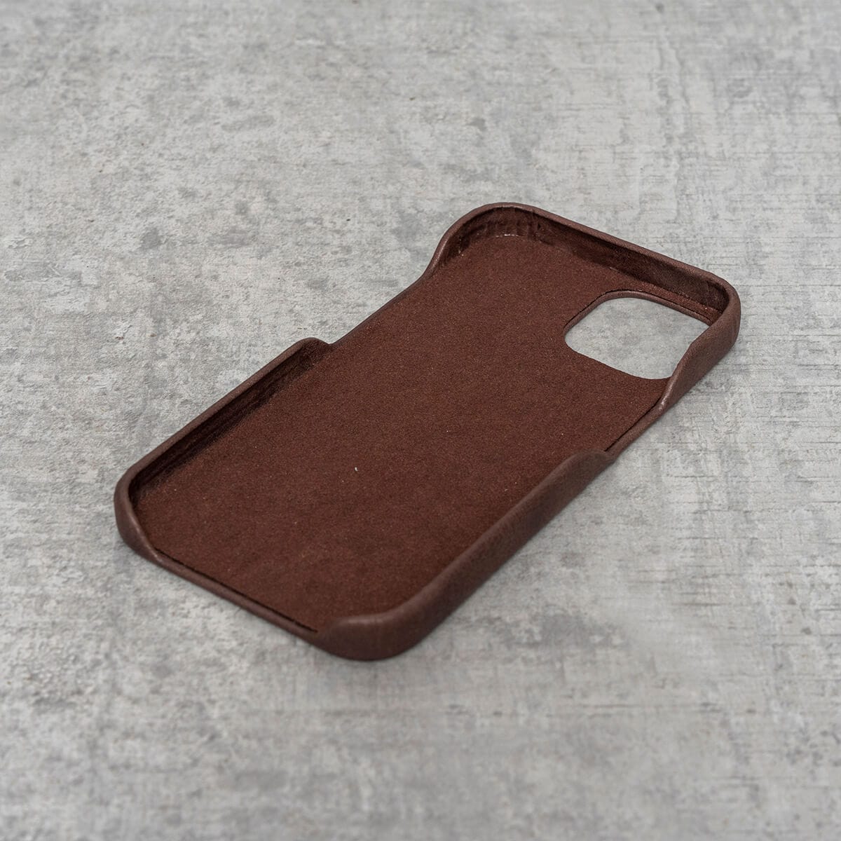 iPhone 11 Leather Case. Premium Slimline Back Genuine Leather Case (Chocolate Brown)