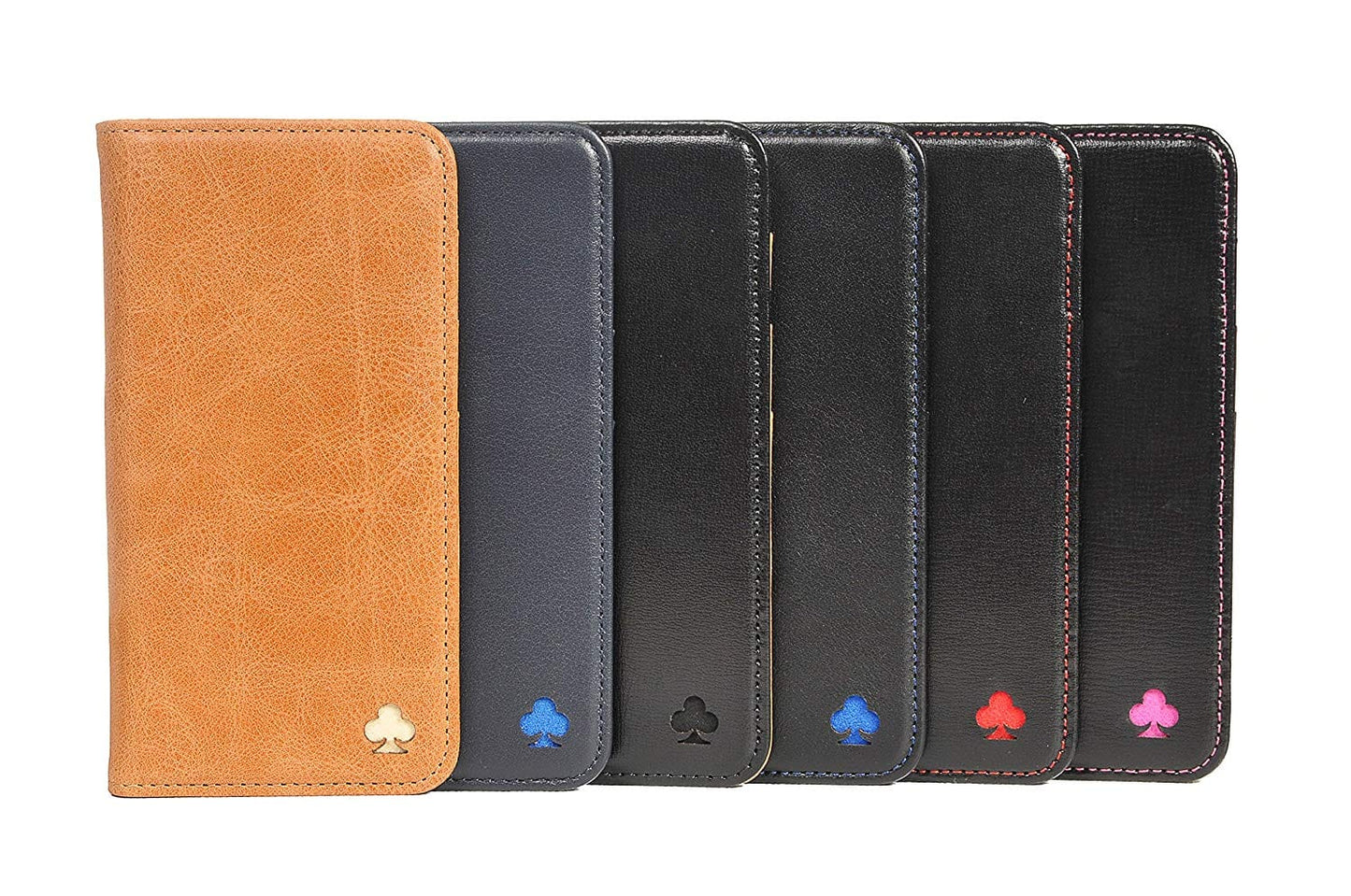 iPhone 7 Plus / 8 Plus Leather Case. Premium Slim Genuine Leather Stand Case/Cover/Wallet (Black)