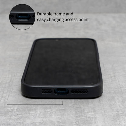 PORTER RILEY - Leather Case for iPhone 13. Premium Genuine Leather Slim Back/Bumper/Shell/Shockproof Case
