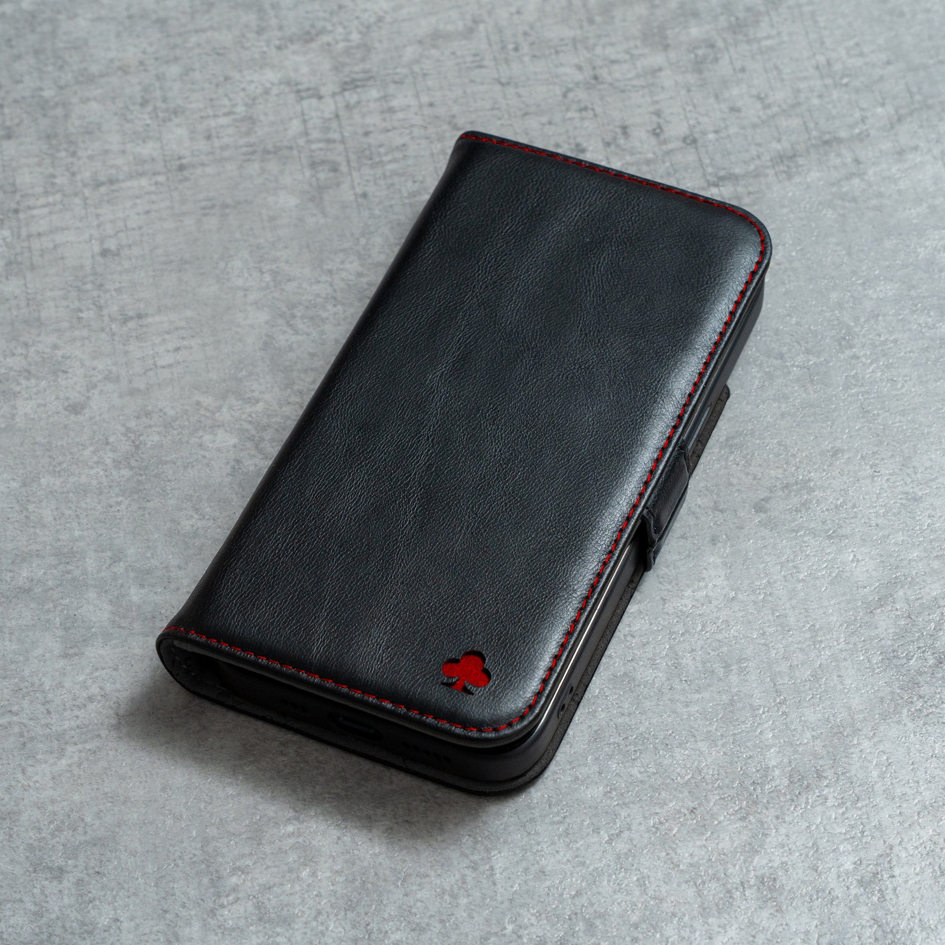 IPhone 16 Pro Leather Case. Premium Nubuck Genuine Leather Stand Case
