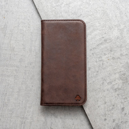 Huawei P30 Leather Case. Premium Slim Genuine Leather Stand Case/Cover/Wallet (Chocolate Brown)