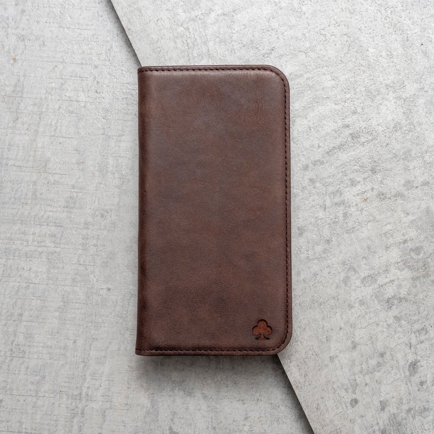 iPhone 11 Pro Max Leather Case. Premium Slim Genuine Leather Stand Case/Cover/Wallet (Chocolate Brown)