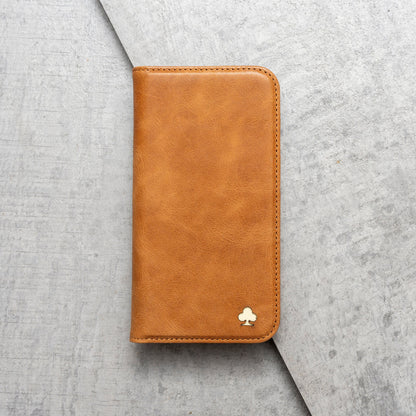 Huawei P30 Pro Leather Case. Premium Slim Genuine Leather Stand Case/Cover/Wallet (Tan)