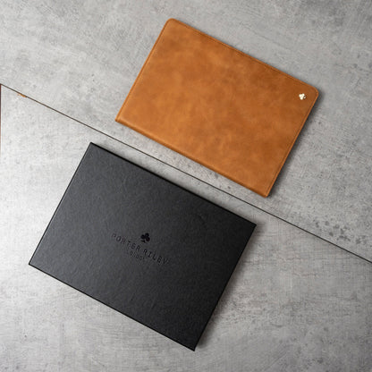 iPad Pro 11" 2018 Release Leather Case. Premium Genuine Leather Stand/Cover/Flip Case (Tan)