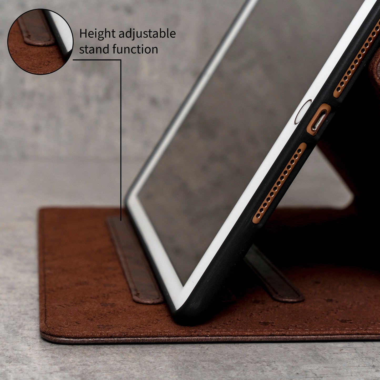 iPad Mini 4 Leather Case. Premium Slim Genuine Leather Stand Case/Cover/Wallet (Chocolate Brown)