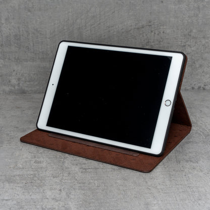 iPad 10.2" 7th/8th Generation Leather Case. Premium Genuine Leather Stand/Cover/Flip Case (Chocolate Brown)