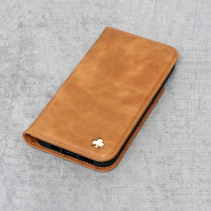 Huawei P30 Pro Leather Case. Premium Slim Genuine Leather Stand Case/Cover/Wallet (Tan)