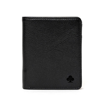 Porter Riley - Genuine Leather Men’s Billfold Wallet (RFID Blocking with 5 Credit Card Slots) Microfibre Lined Cash Compartment (Bifold) (Pure Black)