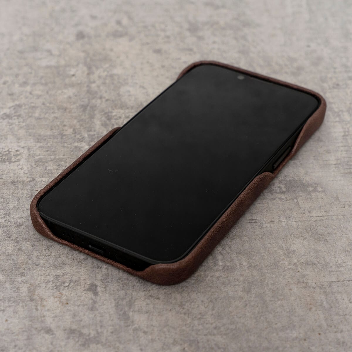 iPhone 11 Pro Leather Case. Premium Slimline Back Genuine Leather Case (Chocolate Brown)