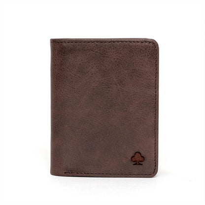 Porter Riley - Genuine Leather Men’s Billfold Wallet (RFID Blocking with 5 Credit Card Slots) Microfibre Lined Cash Compartment (Bifold) (Chocolate Brown)