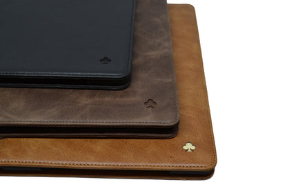 iPad Pro 11" 4th, 3rd, 2nd & 1st Gen - 2022 / 2021 / 2020 / 2018 Release. Premium Genuine Leather Stand/Cover/Flip Case (Black)