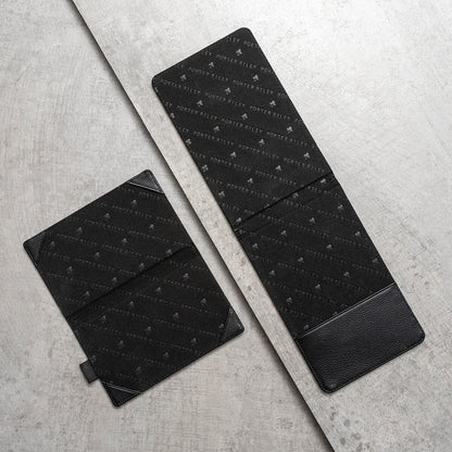 Porter Riley - Golf Scorecard And Yardage Book Holder Flip Wallet Genuine Quality Leather With Detachable Scorecard Holder (Elasticated Pen Loop) - Black