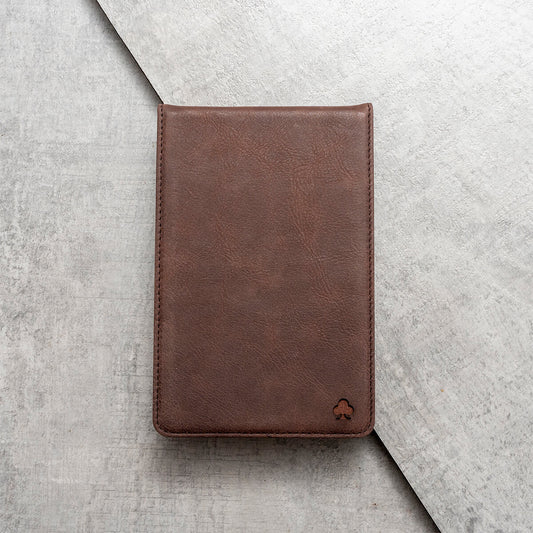 Porter Riley - Golf Scorecard And Yardage Book Holder Flip Wallet Genuine Quality Leather With Detachable Scorecard Holder (Elasticated Pen Loop) - Brown