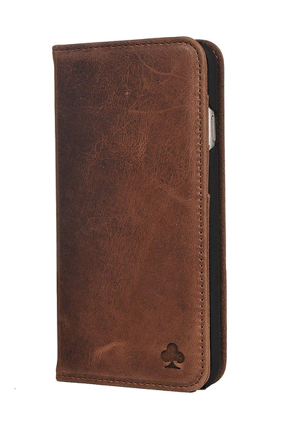 Google Pixel 2 XL Leather Case. Premium Slim Genuine Leather Stand Case/Cover/Wallet (Chocolate Brown)
