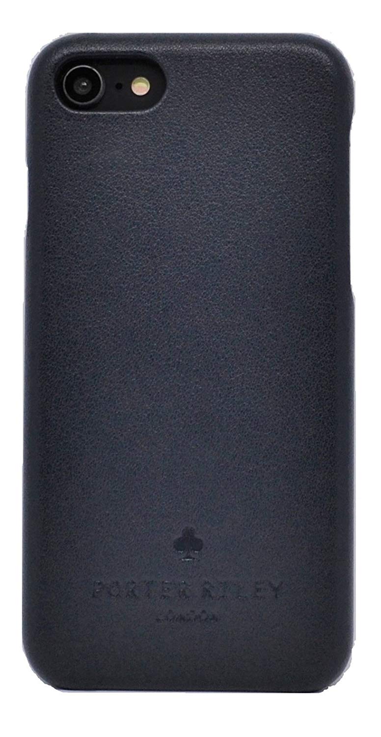 iPhone 7 Plus / 8 Plus Leather Case. Premium Slimline Back Genuine Leather Case (Navy Blue)