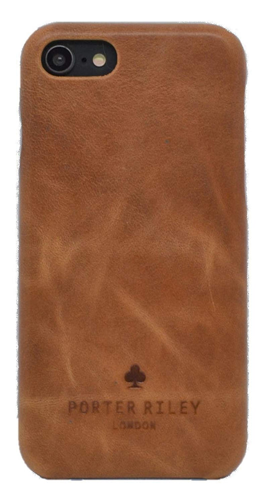 iPhone 7 Plus / 8 Plus Leather Case. Premium Slimline Back Genuine Leather Case (Tan)