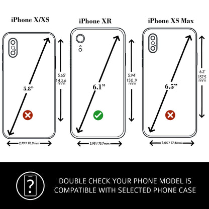 iPhone XR Leather Case. Premium Slimline Back Genuine Leather Case (Pure Black)