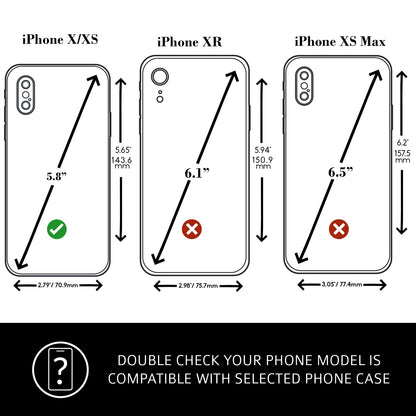 iPhone XS / X Leather Case. Premium Slimline Back Genuine Leather Case (Pure Black)